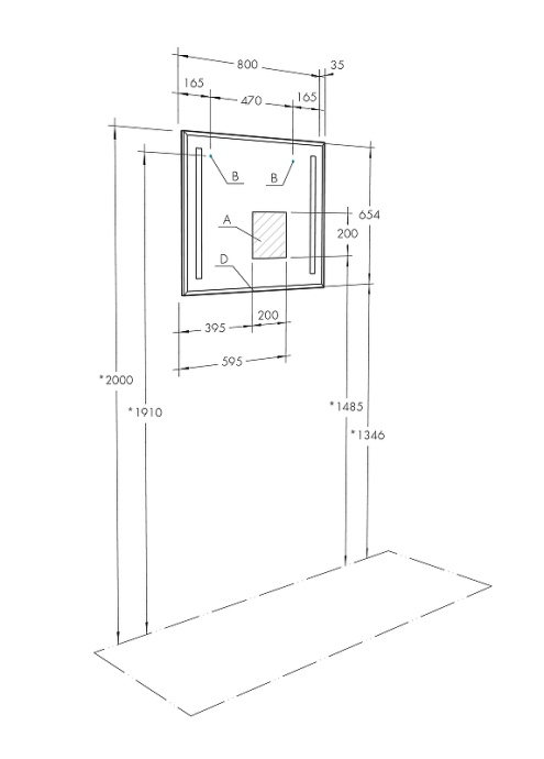 Зеркало Aquaton Отель 80 с подсветкой и функцией антипар 1A101302OT010 - 3