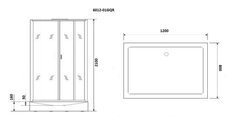 Душевая кабина Niagara Premium 120х80х210 правая NG-6012-01GQR 60120114GQR - 2