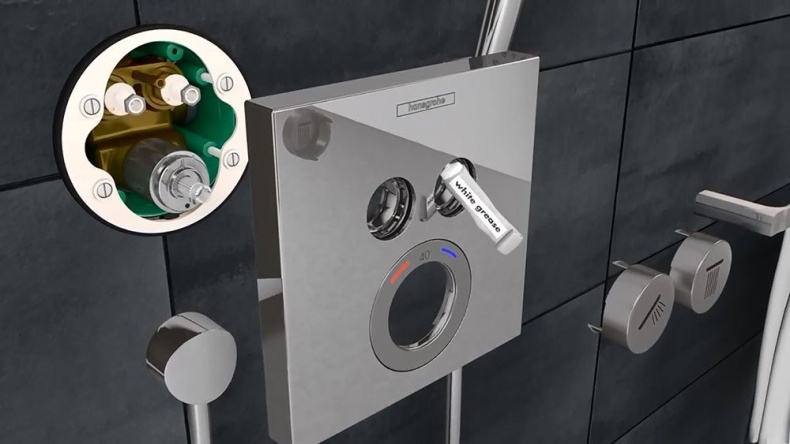 Термостат Hansgrohe ShowerSelect 15763000 для душа - 11