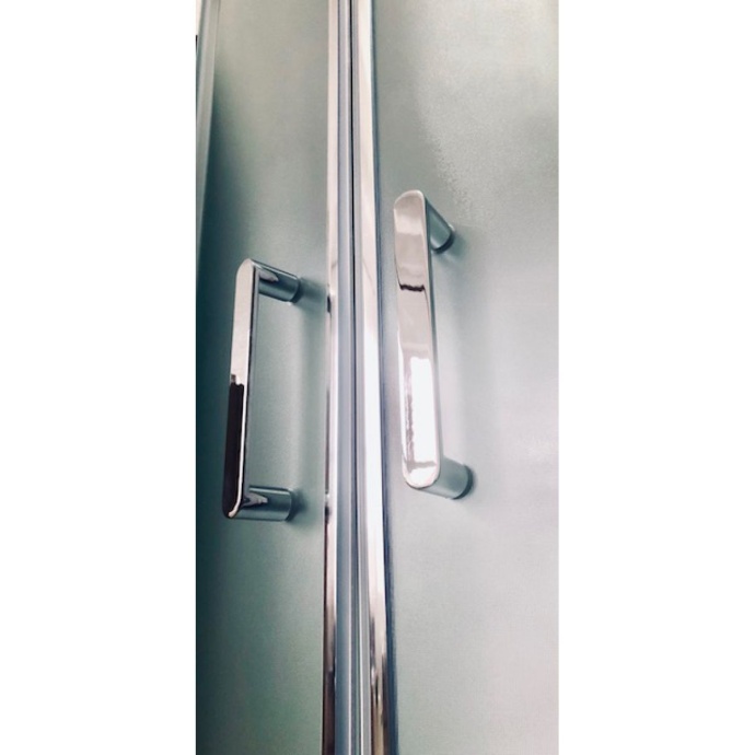 Душевой уголок Royal Bath BP 100х80 L с поддоном профиль хром стекло матовое RB8100BP-C-CH-L - 2