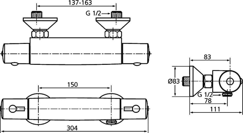 Смеситель для душа Ideal Standard Ceratherm хром  A6367AA - 5