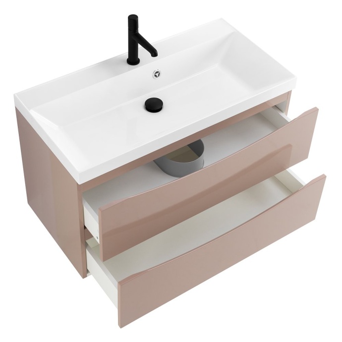 Тумба с раковиной BelBagno Marino 90 бежевый матовый - 14
