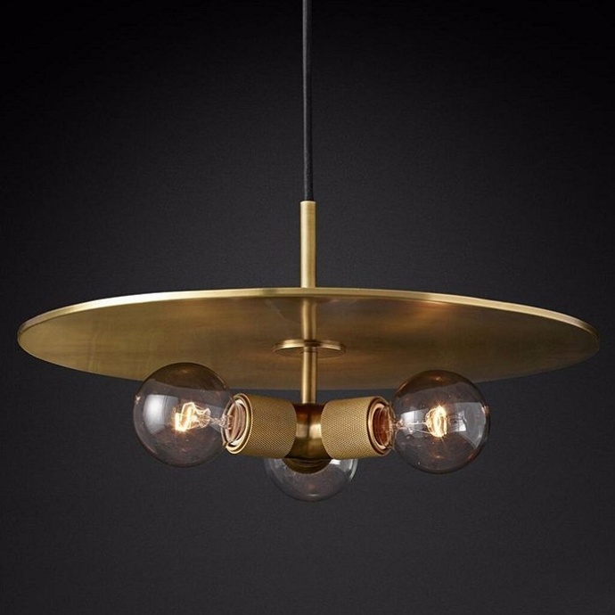 Подвесной светильник Imperiumloft Rh Utilitaire Disk Triple Pendant 40.2339 - 0