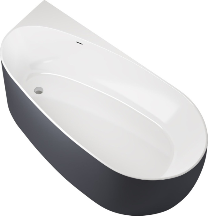 Акриловая ванна Allen Brau Priority 170x80 2.31002.20/AM белый глянец (панель антрацит) - 0