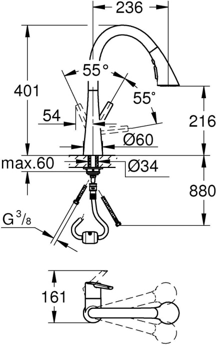 Смеситель Grohe Zedra 32294002 для кухонной мойки - 5