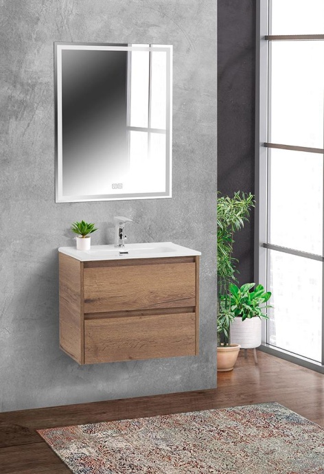 Тумба с раковиной  Belbagno Kraft 39 70 темное дерево - 10