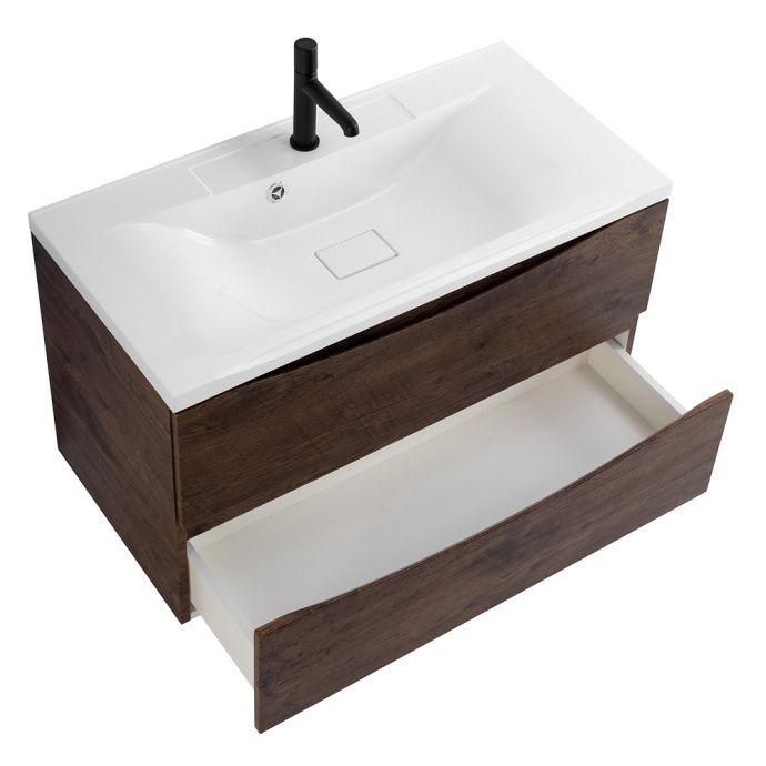 Тумба под раковину BelBagno Marino 100 темное дерево MARINO-H60-1000-2C-SO-RW-P - 3