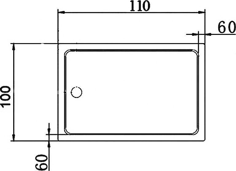 Поддон для душа Cezares Tray прямоугольный 110/100, акриловый TRAY-A-AH-110/100-15-W - 2