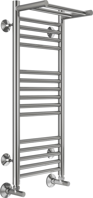 Водяной полотенцесушитель Terminus Аврора П16 300х800 c полкой Хром 4670078529404 - 1