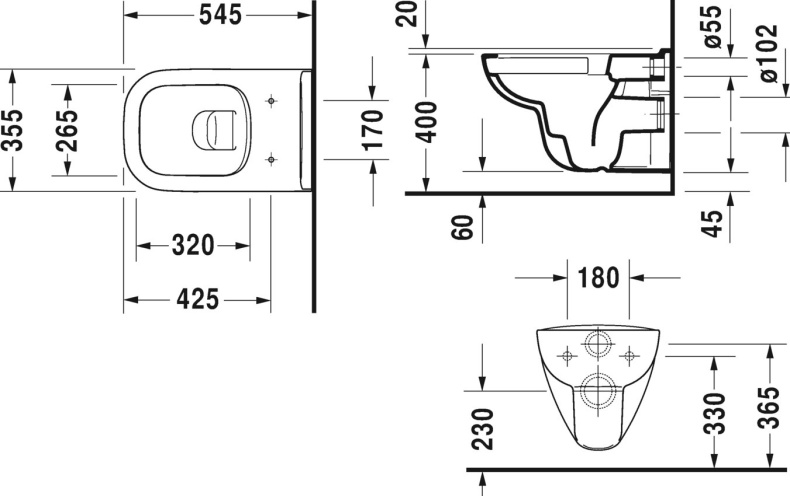 Унитаз подвесной Duravit D-code 45700900A1 безободковый - 4