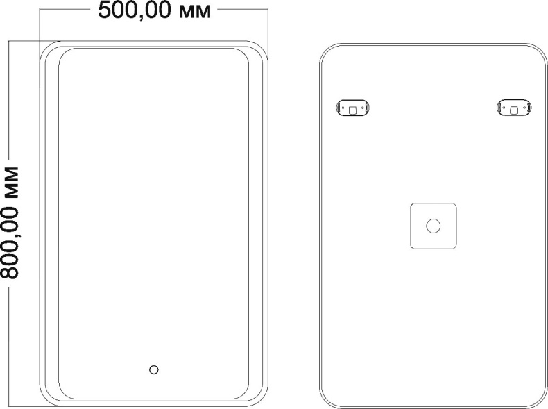 Зеркало Art&Max Elegant 50х80 с подсветкой AM-Ele-500-800-DS-F - 1