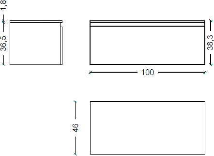 Тумба Armadi Art Flat Valessi Uno-S 100 белый глянец 897-100-W - 1