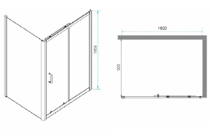 Душевой уголок RGW Passage PA-74B 160x90 профиль черный стекло прозрачное 410874169-14 - 2