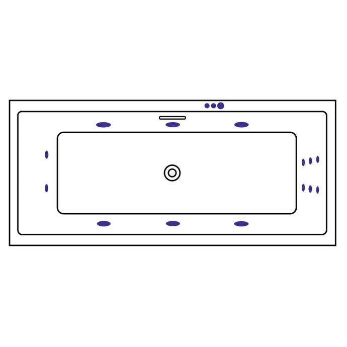 Ванна акриловая Excellent Heaven Slim Smart 160х75 с гидромассажем белый - хром WAEX.HEV16S.SMART.CR - 2