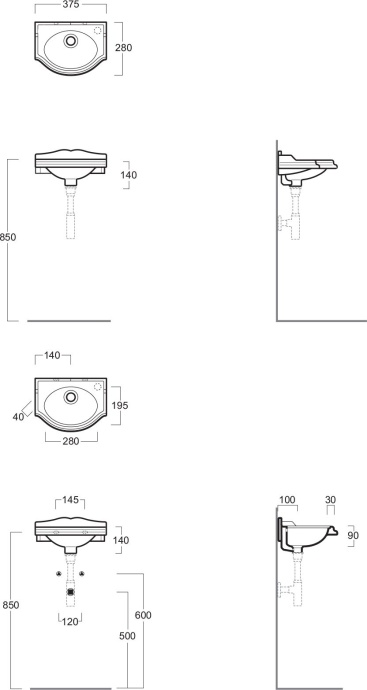 Подвесная раковина Simas Arcade  AR035 dx - 4