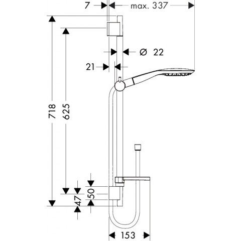 Душевой гарнитур Hansgrohe   27856400 - 2