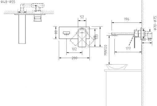 Смеситель Bravat Phillis P69183C-ENG для раковины - 2