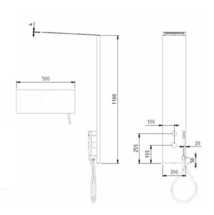 Душевая панель Cezares Premier  PREMIER-CD2-T-01 - 1