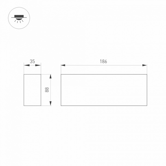 Потолочный светодиодный светильник Arlight SP-Orient-Surface-TC-S186x35-15W Day4000 031863 - 3