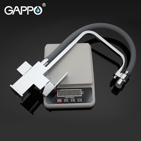 Смеситель для кухни Gappo хром с черным G4398-4 - 7