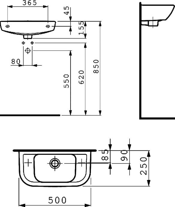 Подвесная раковина Laufen Pro C  8.1695.7.000.106.1 - 2