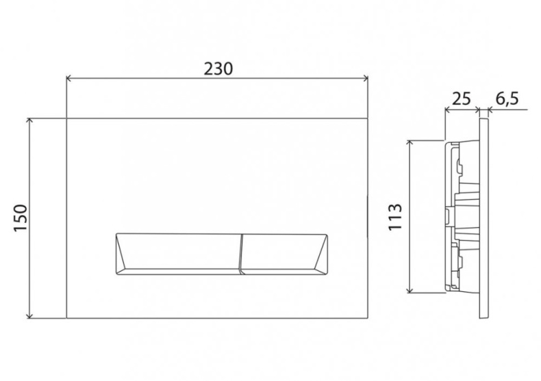Система инсталляции BelBagno 80 с кнопкой смыва белый BB002-80/BB009-MR-BIANCO - 6