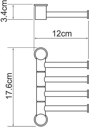 Полотенцедержатель Wasserkraft K-1054 - 2