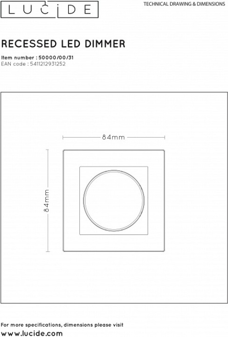 Диммер Lucide 50000/00/31 - 2