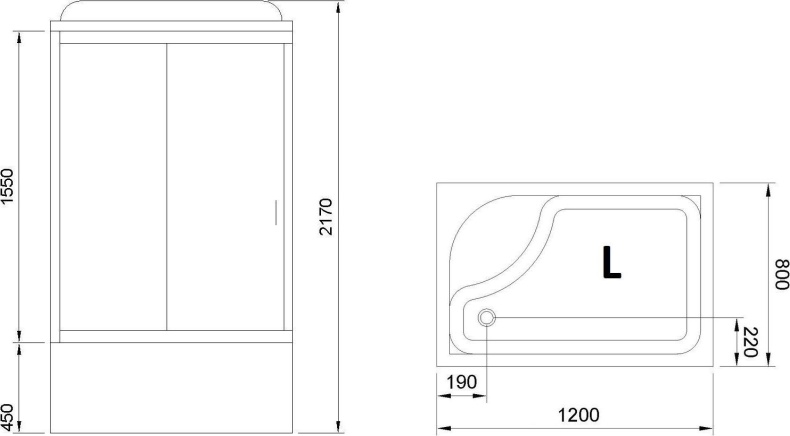 Душевая кабина Royal Bath RB 8120BP2-T L RB8120BP2-T-L - 3