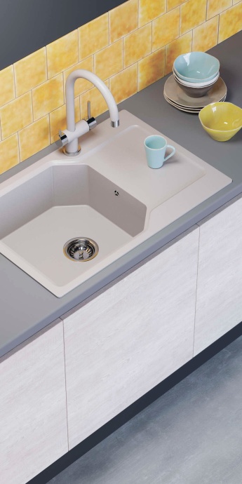 Мойка кухонная Omoikiri Yonaka 78-LB-PA пастила 4993337 - 1