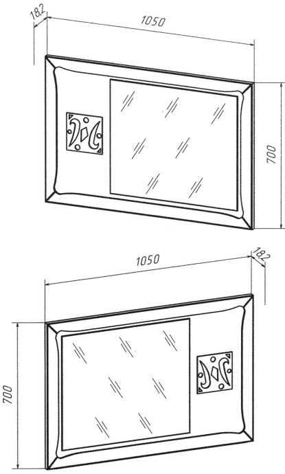 Зеркало Бриклаер Адель 105 4627125413421 - 5