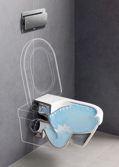 Унитаз подвесной Villeroy & Boch Omnia Architectura 5684HRR1 alpin, безободковый - 3