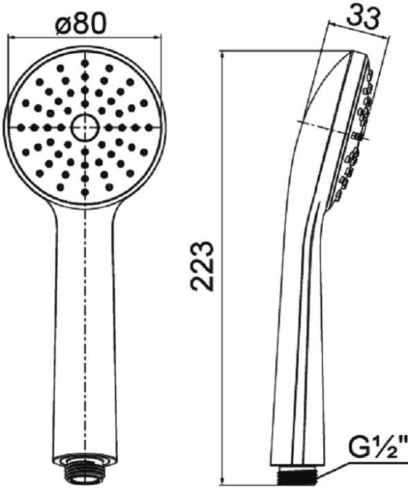 Душевая лейка Milardo 2801F85M18 - 6