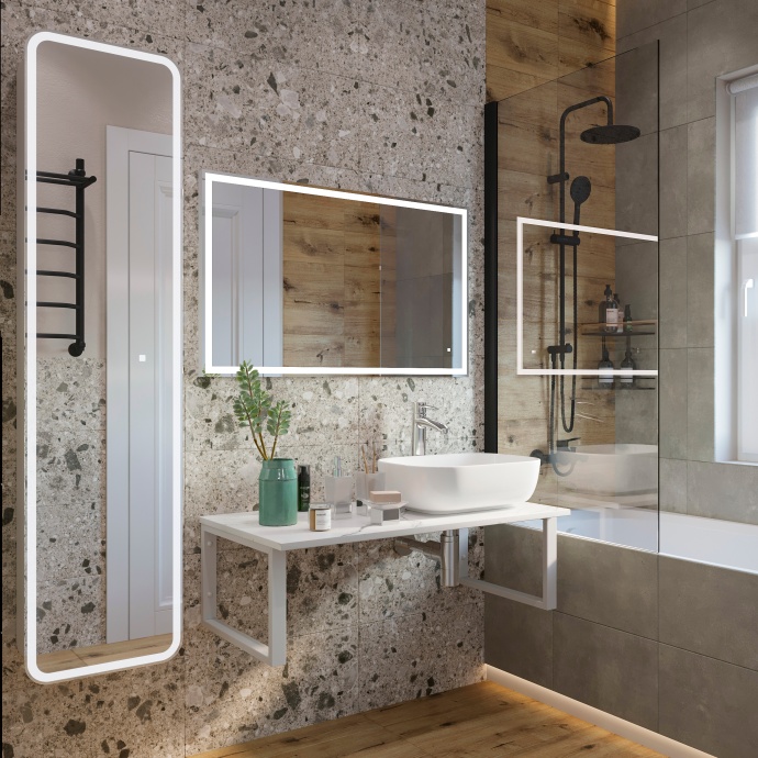 Столешница с раковиной DIWO Элиста 100 белый мрамор, с раковиной Moduo 50 Square 555440 - 2
