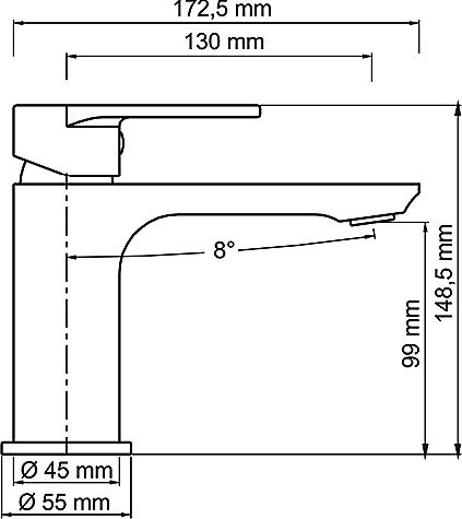 Смеситель Wasserkraft Mindel 8503 для раковины, белый матовый - 5