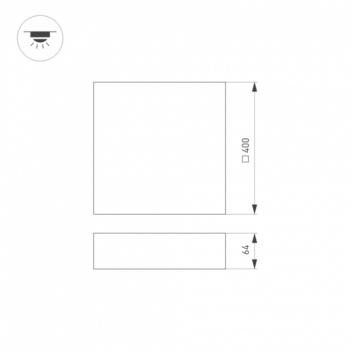 Потолочный светодиодный светильник Arlight SP-Quadro-S400x400-40W Day4000 034798 - 3
