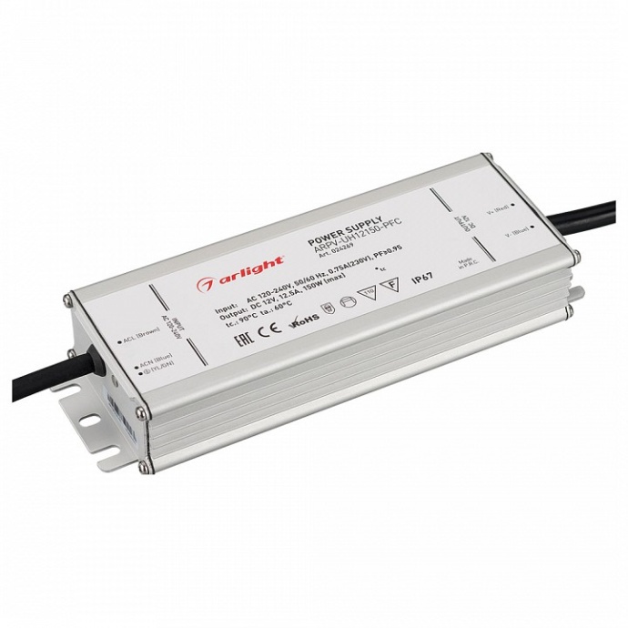 Блок питания Arlight ARPV-UH12150-PFC 12V 150W IP67 12,5A 024269 - 0