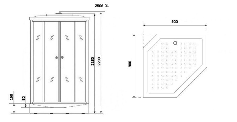 Душевая кабина Niagara NG-2506-01 25060134 - 2