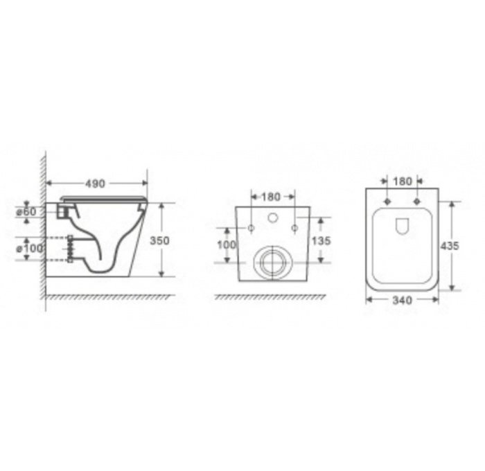 Комплект Weltwasser AMBERG 497 + GELBACH 004 MT-BL + AMBERG RD-WT  10000006606 - 5
