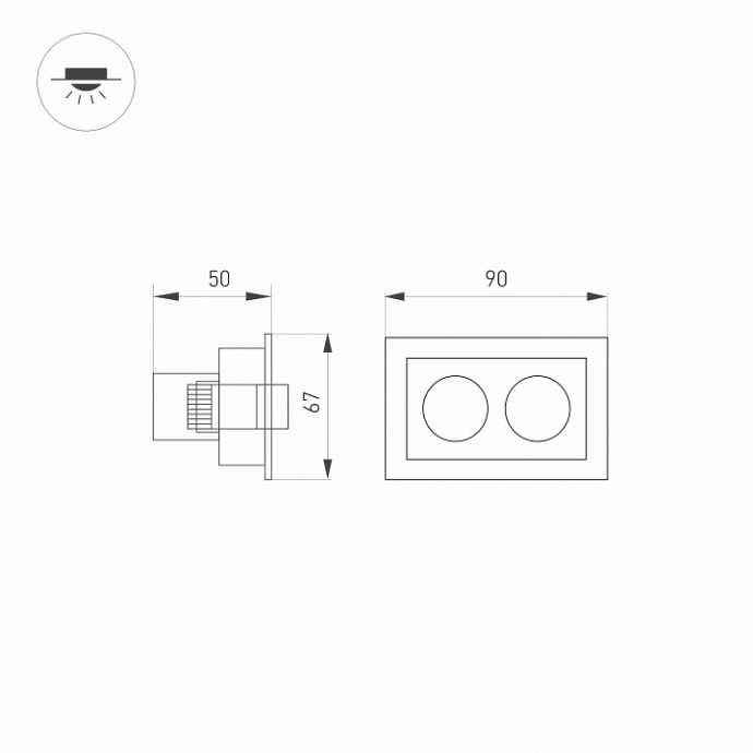 Встраиваемый светодиодный светильник Arlight MS-Orient-Built-Turn-TC-S67x90-5W Day4000 032232 - 4