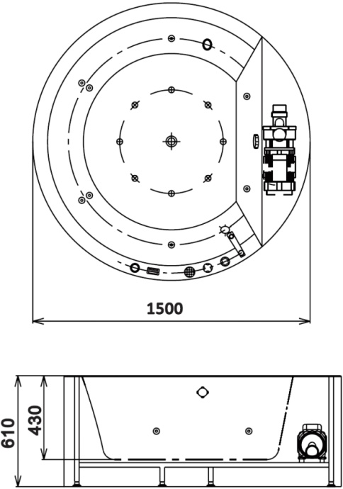Акриловая ванна Gemy G9230 K - 5