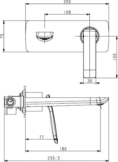 Смеситель для раковины встроенный Timo Helmi 4071/00-16SM хром-белый - 1