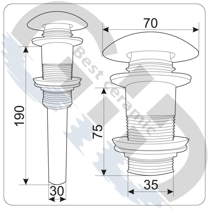 Донный клапан для сифона Gid BL100-1 - 1