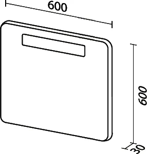 Зеркало Sanvit Модерн 60 с подсветкой zmodern60 - 4