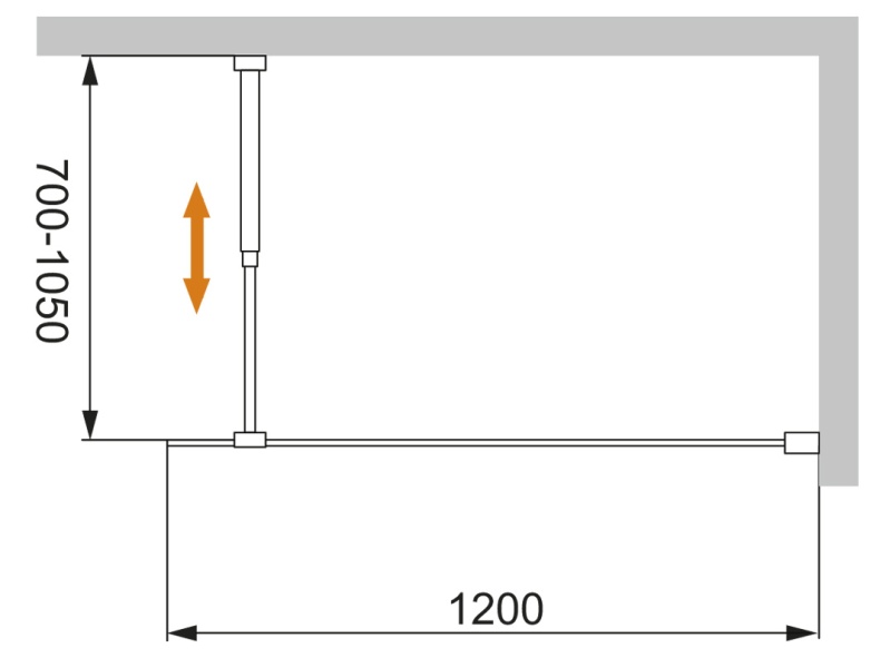 Душевая перегородка Cezares Liberta-L-1-120-GR-Cr - 2