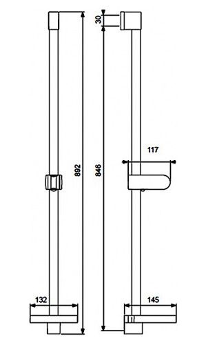 Душевая штанга Vidima Fresh 89.2 см  BA220AA - 1