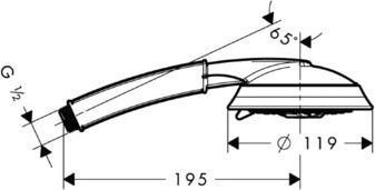 Душевая лейка Hansgrohe Raindance Classic 100 Air 3jet 28548000 - 3