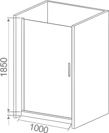 Душевая дверь в нишу Good Door Pandora DR -100-C-CH ПД00064 - 4