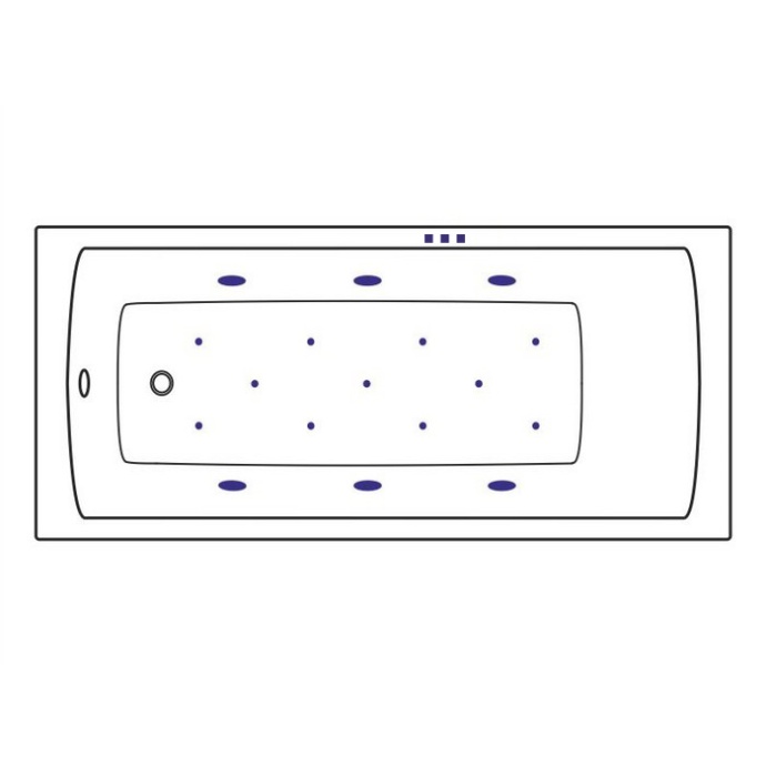 Ванна акриловая Excellent Aquaria Relax 150x70 с гидромассажем белый - золото WAEX.AQU15.RELAX.GL - 5