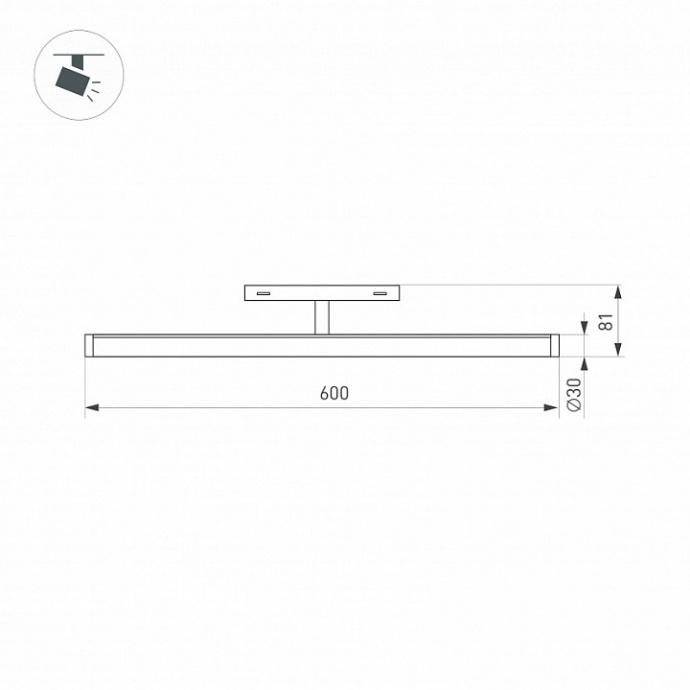 Трековый светодиодный светильник Arlight Mag-Orient-Tube-Turn-L600-20W Warm3000 036284 - 2